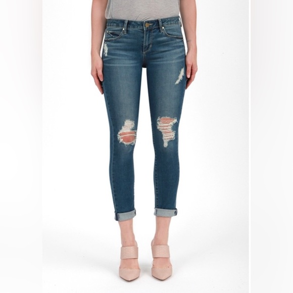 Articles Of Society Denim - ARTICLES OF SOCIETY Distressed Straight Cropped Jeans Size 31